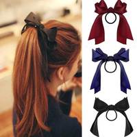 IFMIA koreański Bow-Knot elastyczne gumki do włosów akcesoria moda pasmo włosów długa wstążka łuk włosy w koński ogon krawat Scrunchies kobiety dziewczęta